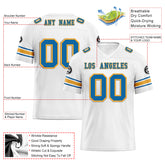 Custom White Los Angeles Personalized Authentic Football Jersey FBJ02-D020256-22